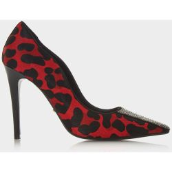 Escarpins à talons hauts avec motif animal et bout orné de strass - BENGALL - DUNE LONDON - Modalova