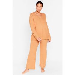 Womens Grande Taille - Ensemble Confort Pull & Pantalon Large Maille Ça Va Pas Trop Maille - Nasty Gal - Modalova