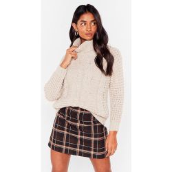 Womens Pull Ample En Maille À Col Roulé Et Détails Torsadés Je N'Ai Pull Envie - - S/M - Nasty Gal - Modalova