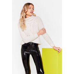 Womens Pull Ample En Maille À Col Roulé Et Détails Torsadés Je N'Ai Pull Envie - - S/M - Nasty Gal - Modalova