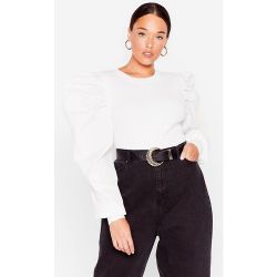 Womens Grande Taille - Pull En Maille Côtelée À Manches Bouffantes Légèrement Extravagante - - 18-20 - Nasty Gal - Modalova