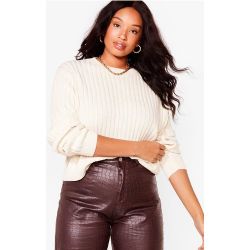 Womens Grande Taille - Pull Ample En Maille À Laçages Ça Va Maille Se Passer Pour Toi - - 14/16 - Nasty Gal - Modalova