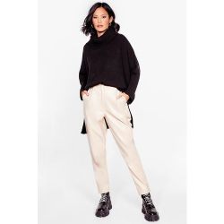 Womens Pull Oversize Plus Long Sur L'Arrière À Col Roulé Surveille Bien Tes Arrières - - S/M - Nasty Gal - Modalova