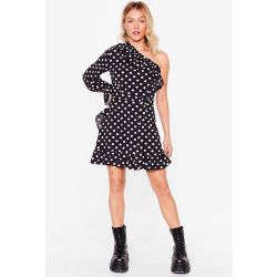 Womens Petite - Dressing Gown Courte Asymétrique À Pois Je Ne Peux Plus Me Passer De Pois - Nasty Gal - Modalova