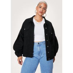 Womens Grande Taille - Veste Oversize En Jean En Coton Biologique Game Over Pour Toi - Nasty Gal - Modalova