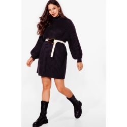 Womens Grande Taille - Dressing Gown Pull En Maille À Col Roulé La Roule Tourne - - 18/20 - Nasty Gal - Modalova