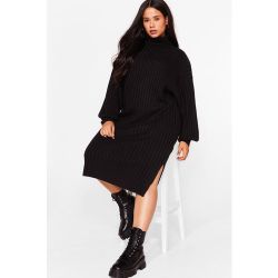 Womens Grande Taille - Dressing Gown Pull En Maille À Col Roulé Arrête De Me Coller - - 18/20 - Nasty Gal - Modalova