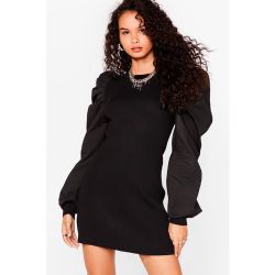 Womens Dressing Gown Pull En Maille Côtelée À Manches Bouffantes Légèrement Extravagante - Nasty Gal - Modalova