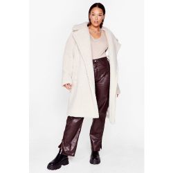 Womens Grande Taille - Manteau Oversize En Fausse Fourrure Tu T'Es Bien Fou-Rrure De Moi - Nasty Gal - Modalova