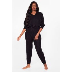 Womens Grande Taille - Ensemble Confort Pull À Capuche & Pantalon En Maille Du Confort À La Clé - - 44-46 - Nasty Gal - Modalova