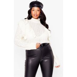 Womens Grande Taille - Pull En Maille À Détails Volantés Je Ne Veux Pull De Toi - - 44-46 - Nasty Gal - Modalova