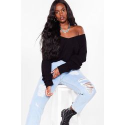Womens Grande Taille - Pull Ample En Maille Ne Te Maille Pas De Mes Affaires - - 44-46 - Nasty Gal - Modalova