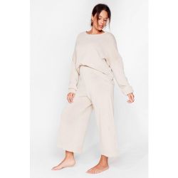 Womens Grande Taille - Ensemble De Confort Pull & Pantalon Large En Maille - - 18/20 - Nasty Gal - Modalova