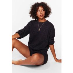 Womens Ensemble De Confort Pull & Short En Maille Duveteuse Doucement Avec Les Bisous - Nasty Gal - Modalova