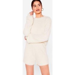 Womens Ensemble De Confort Pull & Short En Maille Duveteuse Doucement Avec Les Bisous - Nasty Gal - Modalova