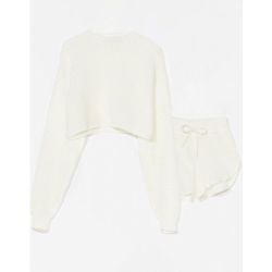 Womens Ensemble De Confort Pull & Short En Maille Gaufrée Tu Feras Gaffe La Prochaine Fois - Nasty Gal - Modalova