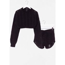 Womens Ensemble De Confort Pull & Short En Maille Texturée Je Me La Joue Tranquille - Nasty Gal - Modalova