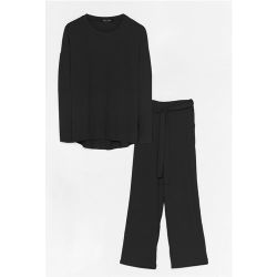 Womens Ensemble De Confort Pull & Pantalon Ceinturé En Maille Allez Maille-Toi - - S/M - Nasty Gal - Modalova