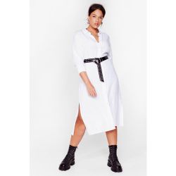 Womens Grande Taille - Dressing Gown Chemise En Lin À Boutons J'Avais Tout Misé Sur Toi - Nasty Gal - Modalova