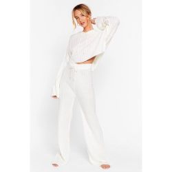 Womens Ensemble De Confort Pull À Capuche & Pantalon En Maille En Pleine Séance Relax - Nasty Gal - Modalova