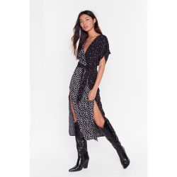 Womens Dressing Gown Effet Portefeuille À Imprimés Contrastants Que Des Bonnes Choses - Nasty Gal - Modalova