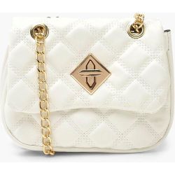 Sac À Main Matelassé À Bandoulière Chaîne - /Coquille D'Œuf - One Size, /Coquille D'Œuf - boohoo - Modalova