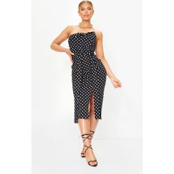 Robe mi-longue imprimée pois à taille nouable et bretelle transparente - PrettyLittleThing - Modalova