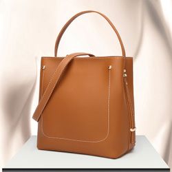 S solide sac seau loisirs sac à main en cuir PU fourre-tout sac à bandoulière - Newchic - Modalova