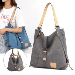 KVKY sac à main cabas vintage multifonctionnel en toile sac bandoulière sac à dos - Newchic - Modalova