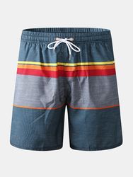 Shorts de bain à rayures de couleur unies Soft Short de bain à poche à séchage rapide - Newchic - Modalova