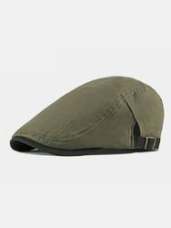 S coton béret casquette plate couleur unie gavroche pare-soleil décontracté à pointe avant casquette plat chapeau - Newchic - Modalova