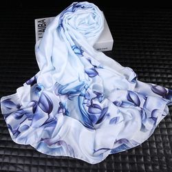 Womens Vogue Vintage en soie sauvage respirant chaud Soft écharpe fleurie châle - Newchic - Modalova