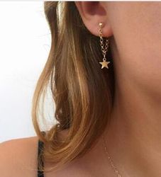 Trendy Star Chain Earrings style chinois longues boucles d'oreilles en alliage d'or pour les s - Newchic - Modalova