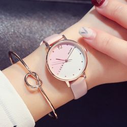 Tendance Simple Femmes Regarder Étanche Quartz Montre Loisirs En Cuir Montre - Newchic - Modalova