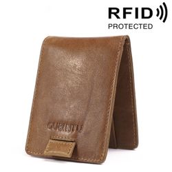 Titulaire de carte de porte-monnaie antimagnétique de cuir véritable RFID pour les s - Newchic - Modalova