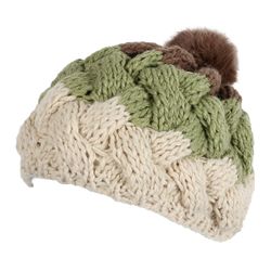Fourrure de lapin tricoté balle plate bonnet chapeau béret laine élastique réglable bonnet - Newchic - Modalova