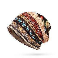 Bonnet en Coton à Rayures Chapeau Casual Multi-fonctionnel Protection Solaire Usage comme Foulard - Newchic - Modalova