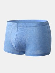 Caleçon boxeur respirant mince et confortable de couleur pure U caleçon sans couture convexe pour les s - Newchic - Modalova
