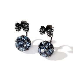 Boucles d'oreilles en argent sterling 925 Full strass Bowknot Zircon Ball Stud boucles d'oreilles cadeau pour les s - Newchic - Modalova
