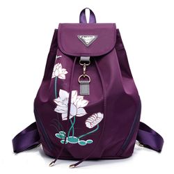 Sac à dos en nylon sac de voyage imprimé à lotus à grande capacité sac ethnique - Newchic - Modalova