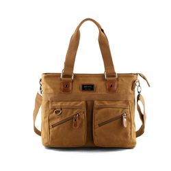 Sac à bandoulière multi-emplacements pour sac à main en toile vintage pour sac à bandoulière solide pour ordinateur de 14 pouces - Newchic - Modalova