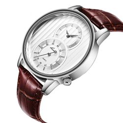 Montre multifonctionnelle de quartz de montre de quartz multifonctionnelle de montre de cuir - Newchic - Modalova