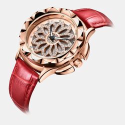 Montre de luxes de mode avec cadran rotatif en cuir Bande Montre à quartz à fermoir réglable - Newchic - Modalova