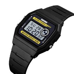 Montres de l'étudiant cadran carré chronographe étanche montre sport style LED numérique - Newchic - Modalova