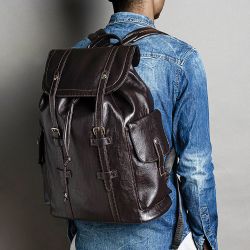 Sac à dos fonctionnel en cuir PU Sac à dos universel pour ordinateur portable - Newchic - Modalova