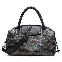 Brenice sac à main en cuir véritable à gaufrage sac bandoulière du style ethnique - Newchic - Modalova