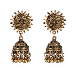 Boucles d'oreilles ethniques rétro boucles d'oreilles pampilles de soleil boucles d'oreilles en alliage d'or de luxes - Newchic - Modalova