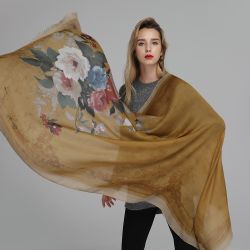 Écharpe 180CM longue ethnique à imprimé encre foulard décontracté châle chaude pour voyage - Newchic - Modalova