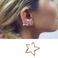 Oreille Mignon Boucles D'oreilles 1 PC Creux Ouvert Alliage Étoile Boucles D'oreilles Bijoux Fantaisies - Newchic - Modalova
