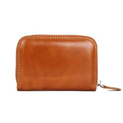 RFID s Huile Cire En Cuir Véritable 10 Fente Pour Carte Portefeuille Vintage Porte-Monnaie - Newchic - Modalova